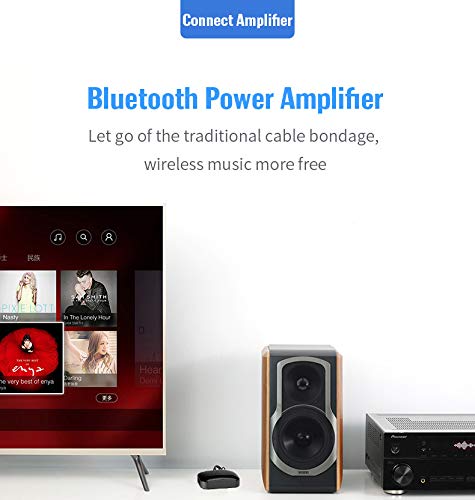 Bluetooth 5.0 Receiver for Home Stereo Adapter for HiFi Music Streaming, Wired Speakers, NFC Connection，with AUX 3.5mm/RCA, Long Range,Low Latency and HD Audio