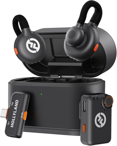 Hollyland Lark M2S Mini Combo Wireless Microphone for Camera and USB-C, Dual Lavalier Mics, 2-Person Recording, 1000 ft Range, Space Gray (Bundle) - style: Mini