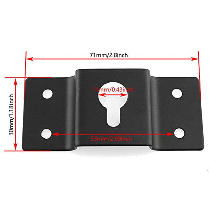 DGZZI Hanging Speaker Bracket 4PCS Wall Mount Iron Hook Hanger Plate Connector with Mounting Screws for Surround Sound Box Audio Speaker