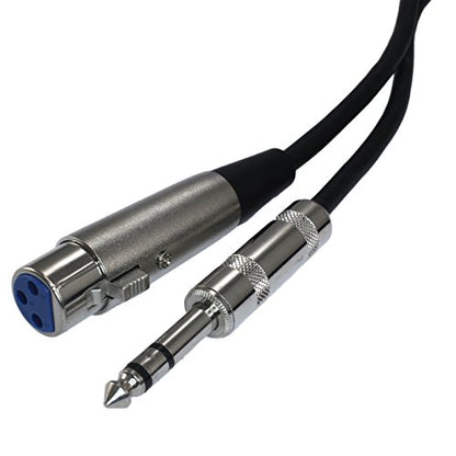 XLR to 1/4" Cable (25ft, XLR FEMALE-1/4 TRS) - color: XLR FEMALE-1/4" TRS, size: 25ft
