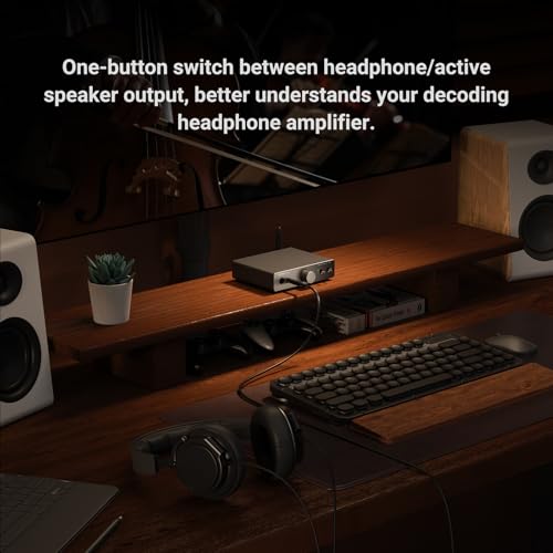 AIYIMA DAC A7 Bluetooth Desktop DAC Headphone Amplifier for Music,PC,Gaming | ESS ES9038Q2M DAC,QCC3084 Bluetooth,USB-C,Opt & Coax input with RCA,3.5mm and 6.35mm outputs for 16–600Ω headphone,PS5 & Xbox