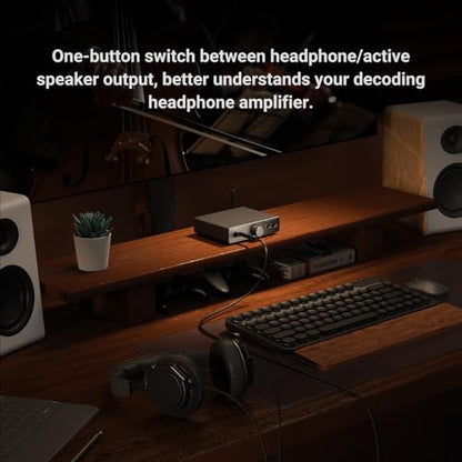 AIYIMA DAC A7 Bluetooth Desktop DAC Headphone Amplifier for Music,PC,Gaming | ESS ES9038Q2M DAC,QCC3084 Bluetooth,USB-C,Opt & Coax input with RCA,3.5mm and 6.35mm outputs for 16–600Ω headphone,PS5 & Xbox
