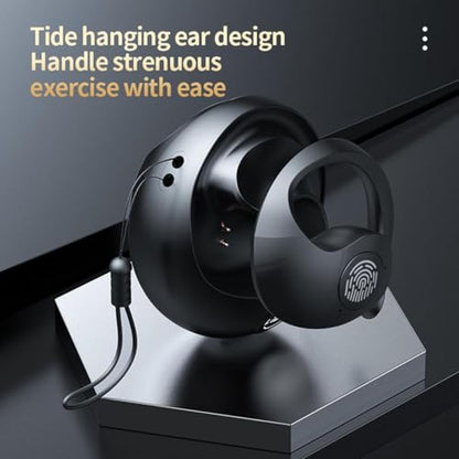 On-Ear Wireless Headset with Microphone Wireless Bluetooth Headphones with Digital Display Charging Case,Ultra-Comfort,Lightweight Design for Workout Driving Walking,White - color: White
