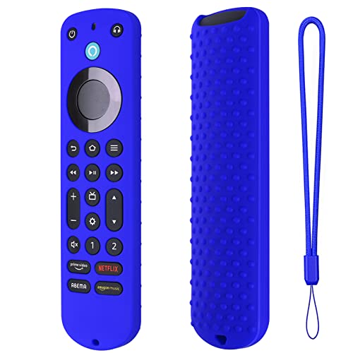 Silicone Cover for Voice Remote Pro 2022, Silicone Case Cover for Voice Remote Pro 2022 with Lanyard (Blue) - color: Blue