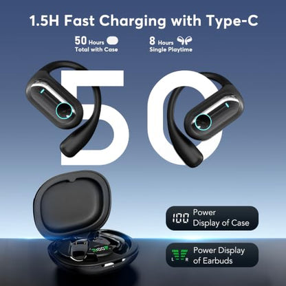 168 Languages AI Translation Earbuds, Bluetooth 6.1 Headphones Translator, 4-in-1 Smart Mode Touch Screen Real-Time Earphones Fit for Travel Business Learning (Charcoal Black) - color: Charcoal Black