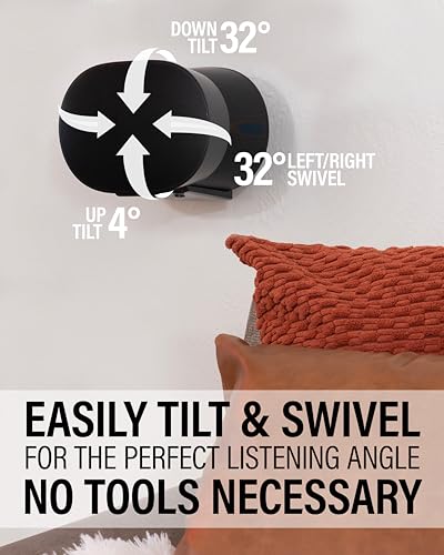 Adjustable Speaker Wall Mount Designed for The Sonos Era 300™ (Pair) - color: Black