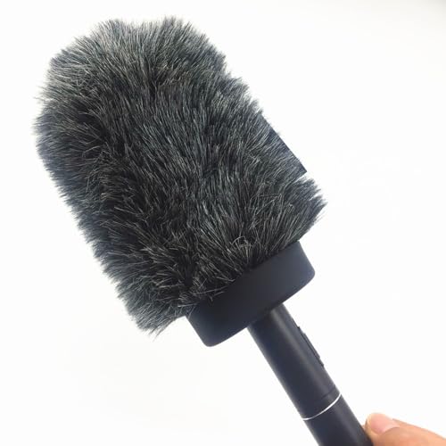 Furry Microphone Wind Muff Deadcat Windscreen for Rode NTG1, NTG2, Audio-Technica AT897 Shotgun Microphones, Wind Muff Up to 5.5" Long (NTG-1/2 Shag) - color: NTG-1/2 Shag