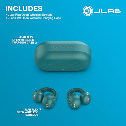JLab, Flex, Open Ear Earbuds, Clip On Wireless Bluetooth Earbuds, Open Ear Headphones, Teal - color: Teal