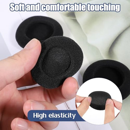 6 PCS Headphone Earpads, 50mm/2" Ear Cushions Ultra Soft Foam Cover Replacement Headphons Ear Covers for Headphones Most Standard Size Office Telephone Headsets H251 H251n H261n H351 H361