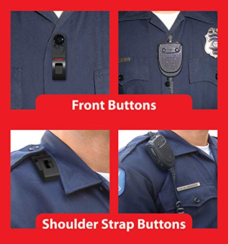 TMK - Tactical Mic Klip | Two-Way Radio Microphone Clip for First Responder Uniforms - style: 2 Pack