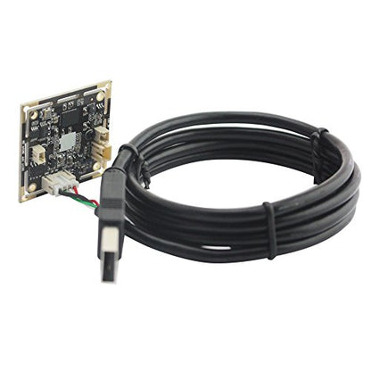 ELP H.264 1080P USB Camera Module with Microphone 2.1mm Wide Angle Webcam | FHD PC Camera for Computer & Laptop, UVC USB2.0 Lightburn Camera for Laser, Home Security, Embedded Machine Vision, Robotics - size: 2.1mm lens