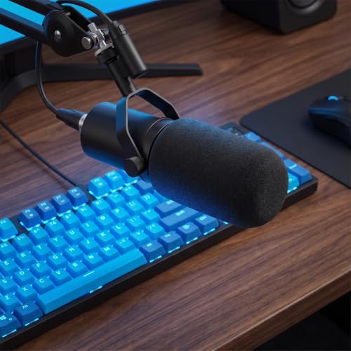 KALLORY High-density Memory Foam Windscreen for USB Microphone Washable Noise Reduction Sponge Cover Protective Isolation Shield for Audio and Wind Shielding