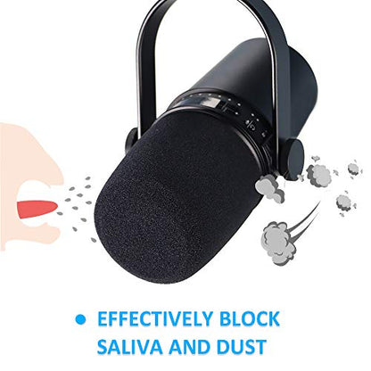 SUNMON MV7 Boom Arm Mic Stand with Pop Filter, Adjustable Suspension Boom Scissor Arm Stand with Pop Filter Compatible with MV7, MV7X adn SM7B Microphone by SUNMON | Adjustable Metal Suspension Stand with 3/8" to 5/8" Adapter, Desk Clamp, for Studio & Gam
