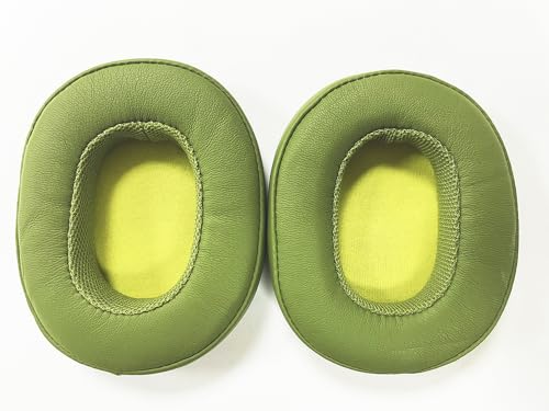 Replacement Ear Pads Compatible with Skullcandy Crusher Wireless Green | for Skullcandy Crusher360/Hesh3/Hesh ANC/Hesh Evo/Venue ANC/Crusher Evo/Crusher ANC headphones Ear pads Earmuffs - color: Army green/leather