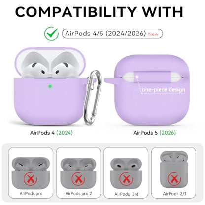 Ljusmicker for AirPods 5/4 Case (2026/2024) with Cleaner Kit,Purple - color: C-Purple