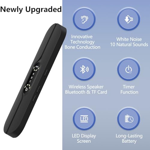 Hesond Pillow Speaker Bone Conduction White Noise with LED Display Timer