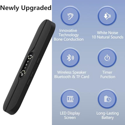 Hesond Pillow Speaker Bone Conduction White Noise with LED Display Timer