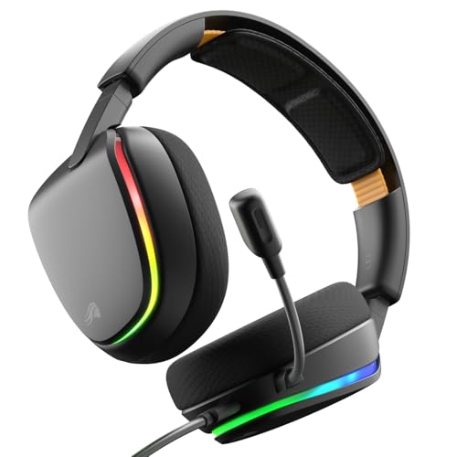 GLORIOUS GHS Eternal RGB - Stereo RGB Gaming Headset for PC, PS5, PS4, Switch - Custom Tuned Angled Drivers, Adjustable Crystal Clear Detachable Mic, USB-C - Durable, All Day/Night Comfort - Black - color: Black RGB