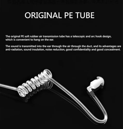 2 Wire Acoustic Tube Earpiece Mic Compatible for Motorola Walkie Talkies | Compatible with Motorola XTS 1500 XTS 2500 XTS 3000 XTS 3500 XTS 5000 XTS 5000R HT 1000 JT 1000 MTX 9000 MTS 2000 GP 9000
