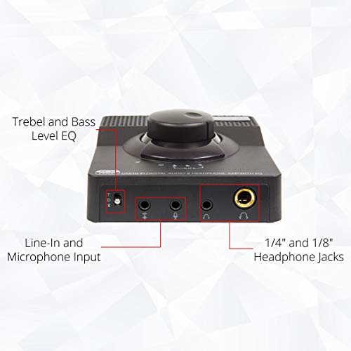 Syba Sonic 24bit 96KHz USB DAC Stereo Headphone Amplifier 2 Stage EQ Digital/Coaxial Output and RCA Output SD-DAC63116 - style: 24/96 DAC BLK