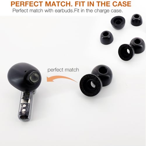 Replacement Memory Foam Eartips for Nothing & CMF Earbuds, 3 Pairs