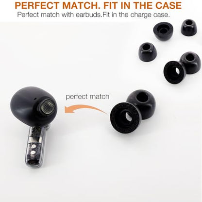 Replacement Memory Foam Eartips for Nothing & CMF Earbuds, 3 Pairs