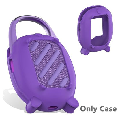 JCHPINE Silicone Cover Case for JBL Clip 5 Portable Bluetooth Speaker - color: Purple