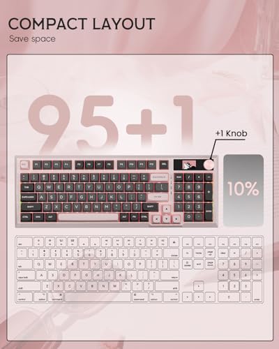 Redragon Wireless Mechanical Keyboard, with LCD Smart Screen & Control Knob