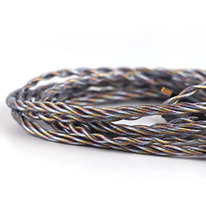 Linsoul Tripowin Zoe 4-Core Hybrid Litz IEM Upgrade Replacement IEM Cable | Pure Copper Silver-Plated Copper Gold-Plated, 24AWG In Ear Monitor Wire for Musician Audiophile, 4.4mm, 2pin 0.78mm - size: 2pin, style: 4.4mm