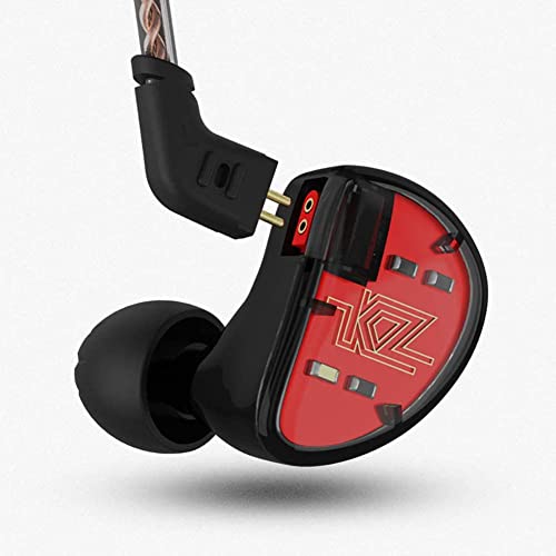 KZ AS10 Five-Driver Stereo High Fidelity in-Ear Musicians’ Monitors with Removable Braided Audio Cable (Black Without Mic) - size: Black without Mic