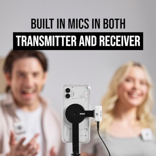 RØDE Wireless ME Dual Set Ultra-Compact Wireless Microphone System with Built-in Microphones, GainAssist Technology and 100m Range for Filmmaking, Interviews and Content Creation (White) - style: WIME Dual - White