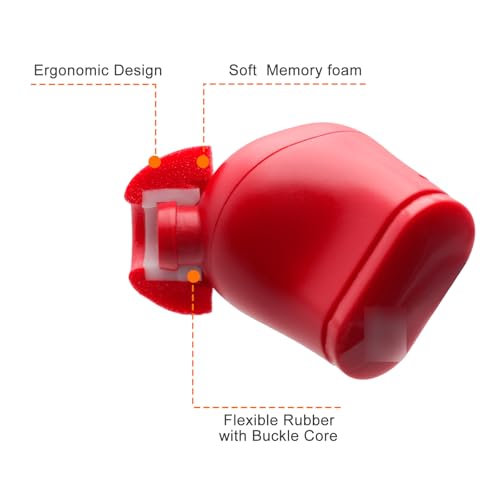 Klowcok Replacement Ear Tips for Beats Studio Buds/Fit Pro/Studio Buds+ | Memory Foam Earbuds Tips, Comfort Fit, 3 Pairs (S/M/L) Red