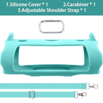 khanka Silicone Case for JBL Charge 6 Waterproof Speaker,Mint Green | EVA Hard Shell, Carabiner Clip Attachment, Impact Resistant Protection, Soft Interior Lining, Impact Protect for JBL Charge 6 - color: Mint Green
