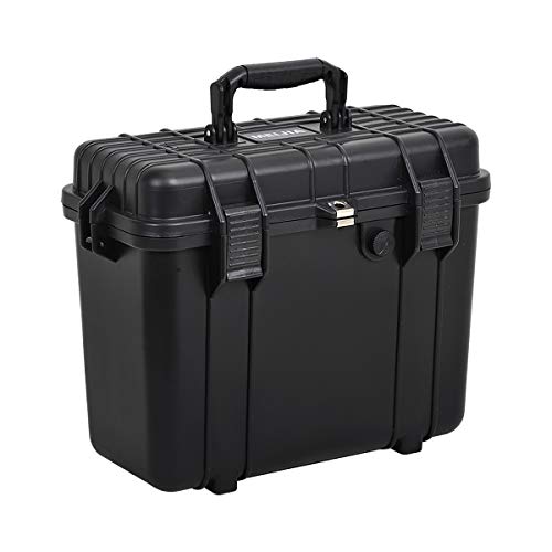 MEIJIA All Weather Waterproof Hard Camera Case With Customized Fit Foam Included, Elegant Black,Fit for Drones,camera,lens,16.26x8.66x13.39inches - size: 16.26"x8.66"x13.39"
