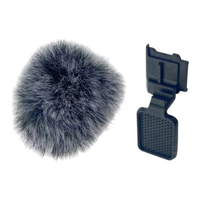 Secure Attachment Plush Cover for Hot Shoe Mount Ensuring Clear Voice Captures Outdoors Windproof Microphone Cover with Hot Shoe Mount Suitable - color: black boot black an