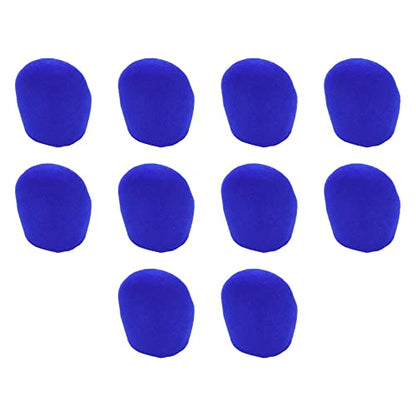 10Pcs Blue Microphone Covers Foam,Standard Handheld Microphone Soft Foam KTV Microphone Cover - color: Blue