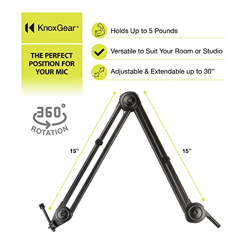 Knox Gear Microphone Stand for Yeti and Snowball (Black)