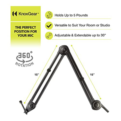 Knox Gear Microphone Stand for Yeti and Snowball (Black)