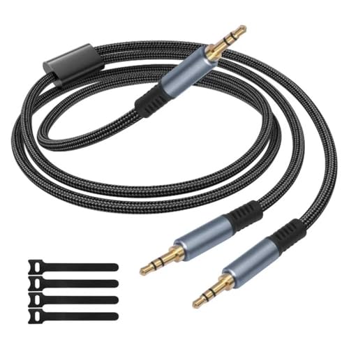 1/8" TRS Stereo Splitter Cable for Headphone, PC Laptop, Perfect for Switching or Two Sets of Speakers (1/8" TRS Stereo Male to Dual Male, 3.3FT-Splitter 80cm) - size: 3.3FT-Splitter 80cm, style: 1/8" TRS Stereo Male to Dual Male