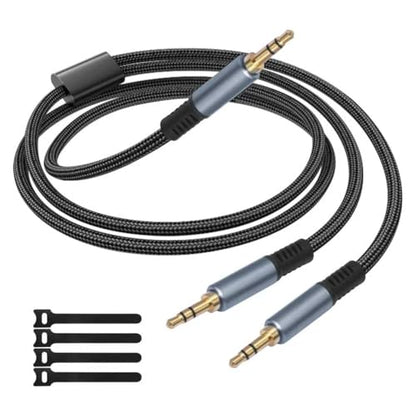 1/8" TRS Stereo Splitter Cable for Headphone, PC Laptop, Perfect for Switching or Two Sets of Speakers (1/8" TRS Stereo Male to Dual Male, 3.3FT-Splitter 80cm) - size: 3.3FT-Splitter 80cm, style: 1/8" TRS Stereo Male to Dual Male