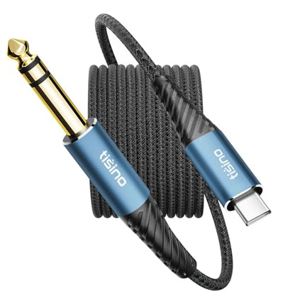 Tisino USB C to 1/4 Inch Audio Cable, USB C to Aux, 32bit/384KHz, 3.3FT | Aux Cable to USB C Audio Cord for Phone Laptop to Amplifier Speaker Mixer Headphone, HiFi DAC - size: 3.3 ft