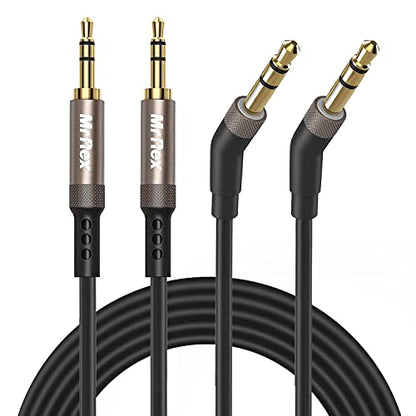 Mr Rex 3.5mm to 2.5mm Aux Cable Cord [2-Pack, 5ft+6.5ft], Replacement Audio Cable Cord Wire Compatible for Bose 700 QuietComfort QC45 QC35II QC35 QC25 Noise Cancelling Headphone, JBL E45BT Earphone. - size: 2-Pack, 5FT+6.5FT
