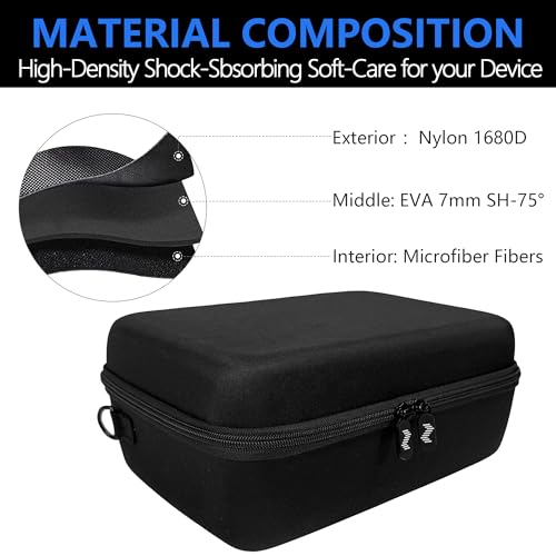 Musiin Audio Interface Case Compatible with Apollo Twin X DUO Gen 2 QUAD | Equipped with Comfort Handle and Adjustable Shoulder Strap Carrying, Suitable for Traveling(Black)