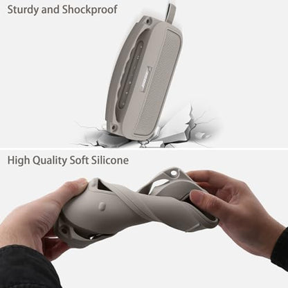 Silicone Cover for Bose SoundLink Flex Portable Speaker 2nd Gen | Scratch-resistant, Unhindered Sound, Silicone Construction, Portable Carrying Silicone Cover, Sandstone Silicone Cover - color: Sandstone Cover