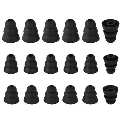 9 Pairs Replacement Triple Flange Ear Tips, Silicone Earbud Tips Covers