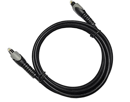 easyday Optical Cable Digital Audio 1.5M OD 5.0MM - Flexible Nylon Braided Toslink Port Cable Optical Cable for Soundbar, Smart TV, PS4, X-Box, DVD/CD, Home Theater - size: 1.5M / 5ft / OD 5.0mm