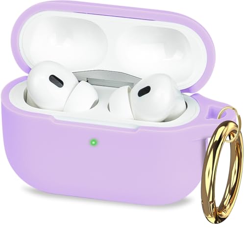 Case for Apple Airpods Pro 3 (2025) - VOTILE Airpods Pro 3 Cases Cover Women Silicone iPods Pro 3 Earbuds Charging Cases Girl Keychain for Airpod iPods Pro 3 Generation - Lavender - color: # Lavender, size: for AirPods Pro 3 (2025)