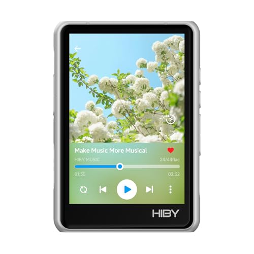 HiBy Music R3 Pro II Hi-Res Audio Player, Dual CS43198 DAC, 4×OPA1622 Amps, DSD256 MQA 8X, Bluetooth 5.1 WiFi Streaming, 3.5mm & 4.4mm Output, Touch Screen, 2TB Expansion - color: Silver