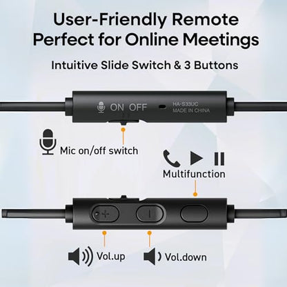 JVC USB-C Wired On-Ear Headphones with Mic – Comfortable All-Day Wear, Clear Calls, Rich Sound – Foldable & Lightweight – Tangle-Free Single-Sided Cable – Great for Gaming & Work from Home - color: Black