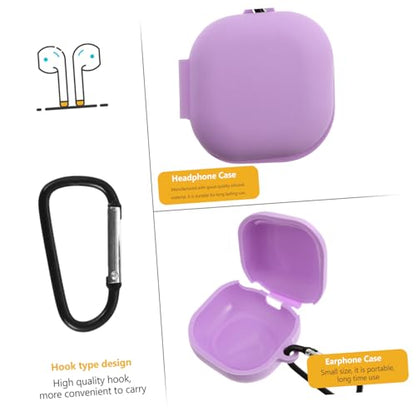 Buds Live Earphone Case Protective Cover for Wireless Earbuds Earbuds Compatible Carrying Ring - color: Purple